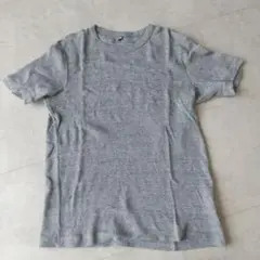 ユニクロ　クルーネック　ワッフルT　グレー　Lサイズ