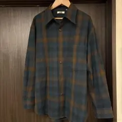 UNIQLO U ダークグリーン/ブラウンチェック S