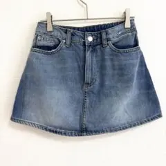 H&M エイチアンドエム DIVIDED デニム ミニスカート インディゴ 青のサムネイル