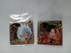 ワンピース大海賊ウエハースシールLOG.12 エース/ロジャールフィー/ドラゴン