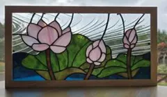 ステンドグラスパネル 置物