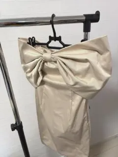 ビッグリボン ベアトップ ミニドレスのサムネイル