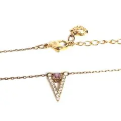 SWAROVSKI 스와로브스키 목걸이 V 모티브 핑크 골드 쇠장식