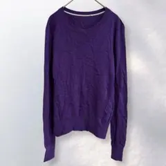 シスベイル ウール混 長袖ニット 薄手 無地 シンプル カジュアル《c294