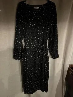BACK NUMBER ドット柄 ブラック ワンピース M