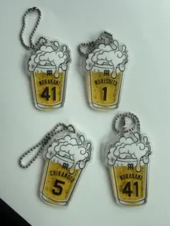 阪神タイガース ビールジョッキ型アクリルキーホルダーセット