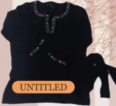 UNTITLED　アンタイトル　ウールニット　サイズ4　ビジュー