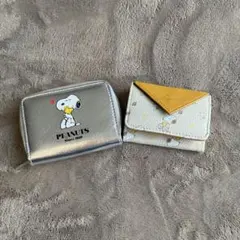 スヌーピー三つ折り財布 ホワイト/イエローのサムネイル