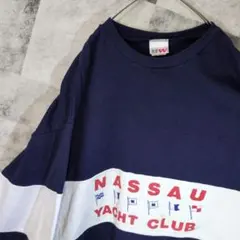 BASSETT WALKERスウェットネイビービッグオーバーXL　C43,6