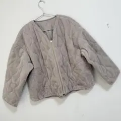 グローバルワーク リバーシブルファーキルトブルゾン