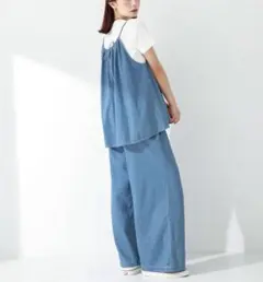 アーバンリサーチ　サニーレーベル　デニムキャミ×パンツセットアップ　ブルー系