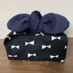 リボン　巾着　弁当袋　ハンドメイド　ランチバッグ