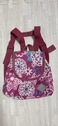 美品　hakka baby 花柄　小型リュック ピンク系　ベビー　女の子　子供のサムネイル