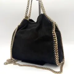 美品 ステラマッカートニー ファラベラ タイニー ゴールド ショルダーバッグ 黒