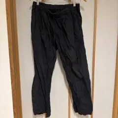 無印　黒　ワイドパンツ　XLのサムネイル