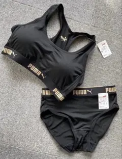 《PUMA》スポーツブラ ショーツ セット　Mサイズ［gol］