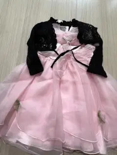 ピンク フローラルドレス フォーマル ボレロ付　110センチ