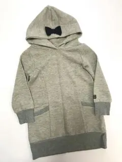 美品♡キッズ　長袖ワンピース　フード付　100cm 女の子　リボン