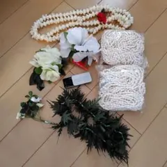 フラダンス用 レイ &クリップパープル系 造花 - メルカリ
