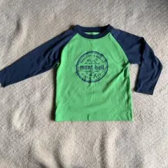 mont-bell 長袖カットソー 100cm 緑/紺