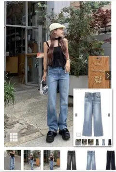 GRL フレアデニムパンツ【cu161】 L size