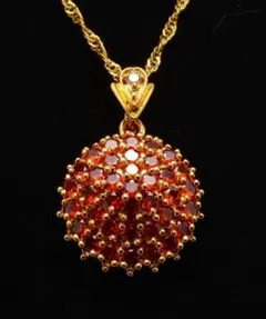 至高の逸品★英国アンティーク　ガーネットデザイン　ネックレス★