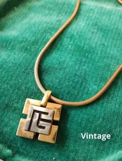 ヴィンテージ　ネックレス　ゴールド　 シルバー　レトロ