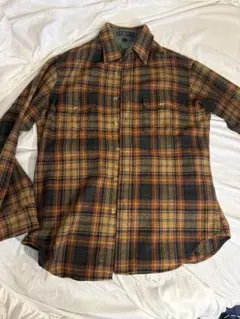 【ヴィンテージ】ウール混 チェックシャツ ネルシャツ Lサイズ