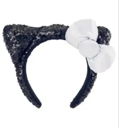 ユニバ キティちゃん カチューシャ 黒