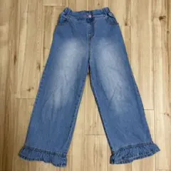 coca 裾フリル デニムパンツ 130cmのサムネイル