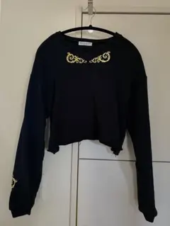 VIVIENNE TAM ヴィヴィアンタム7分袖ニット ドルマンスリーブ龍刺繍