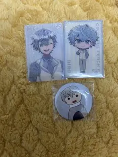 カラピチ　ひろ　缶バッジ　トレーディングホログラムクリアカード