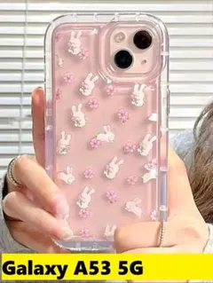 Galaxy A53 5G うさぎちゃん柄　可愛いケース　Galaxyケース