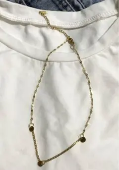 ハンドメイド　チェーン　ネックレス　ステンレススチール　金属アレルギー対応