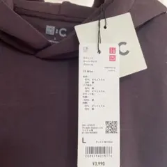 スウェットオーバーサイズプルパーカ　WINE Ｌサイズ