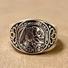 スカル インディアン シルバー リング S925 刻印 メキシカン 【R-36】