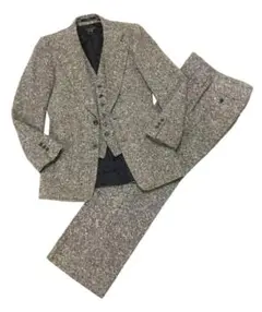 希少 JUN ジュン ヨーロピアンクラシックスリーピース ツイードスーツ ネップ