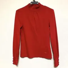 バーバリー　ハイネック　カットソー　赤