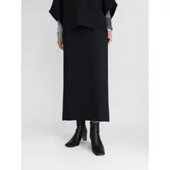 Aga ダンボールIラインスカート9号　黒　タイトスカート