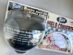 Buco（ブコ）バブルシールドとコンバータ マッコイ ジェットヘルメット 中古 BUCO（ブコ） ボルトオン バブルシールド 開閉できます！ ジェット