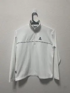 ウィルソンのホワイトハーフジップトレーナー