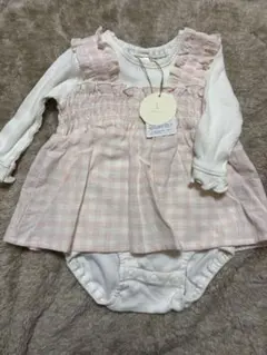 birthday teteatete ロンパース　ピンク　80