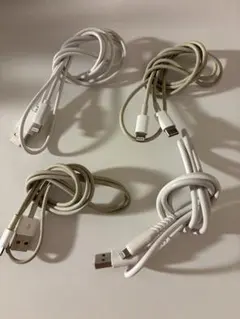 Lightningケーブル 4本セット ホワイト ベージュ