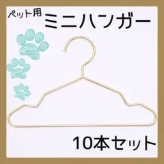 ペット用ハンガー 10本セット　ゴールド　犬服　ペット服　ドール　ベビー