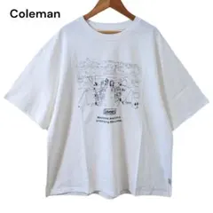 美品 コールマン 半袖 Tシャツ 白T プリントTシャツ XL ホワイト 夏のサムネイル