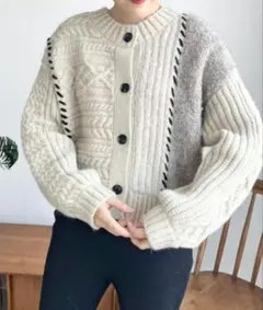 パッチワーク カーディガン