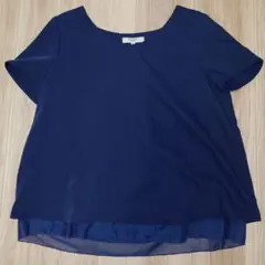 【NATURAL BEAUTY BASIC】ネイビー 半袖トップス（Sサイズ）