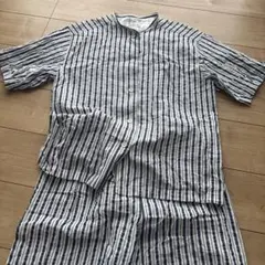 無印良品　脇に縫い目のないパジャマ ストライプ柄 Lサイズのサムネイル