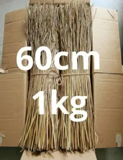 長い稲わら 約50～60cm 1kg 園芸用 藁　4のサムネイル