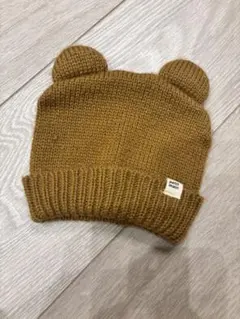 プティマイン★耳付きブラウンニット帽 48cm
